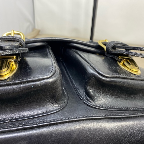 GABAHN VINTAGE BLACK GENUINE LEATHER MESSENGER BAG/BACKPACK - Picture 14 of 14